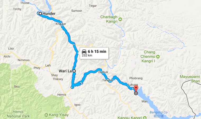 How to Reach Maa Cottage Pangong from Hunder via Wari La Photo How to Reach Maa Cottage Pangong from Hunder via Wari La